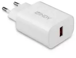 Įkroviklis - LINDY USB Type A Įkroviklis, Greitas Įkrovimas, 18W, Baltas
