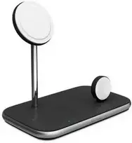 Epico 3in1 Wireless Charger Made for MagSafe su adapteriu - Juodas