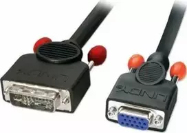 Kabelis Lindy DVI- A - D- Sub (VGA) 5m juoda