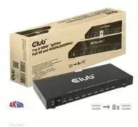 Club 3D Club3D vaizdo skirstytuvas 1:8 HDMI 2.0 4K60Hz UHD (600Mhz), 8 prievadai