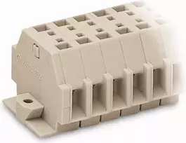 Wago 12-takelių galinė panelė 2-vielos ExeII 4mm2 su 3.2mm šviesiai pilkos montavimo laikikliai (262-142)
