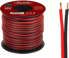 Blow Garsiakalbio kabelis 2x0.35mm juodas-raudonas 25m