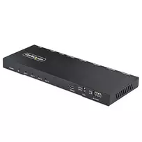 StarTech.com 4 prievadų HDMI skirstytuvas, 4K 60Hz HDMI 2.0 vaizdas, 4K HDMI skirstytuvas su integruotu skaleriu, HDMI skirstytuvas 1 įvestis 4 išvestys, 3,5 mm / optinis garso prievadas, HDMI ekrano / išvesties skirstytuvas, HDMI, 4x HDMI, 2.0b, 3840 x 2160 pikselių, juodas, metalinis