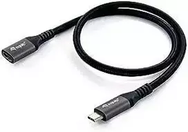 Kabelis USB Equip USB-C - USB-C 0.5 m Juodas (128370)