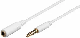Goobay ausinės ir garso ilgintuvas 3,5 mm, 1 m baltas