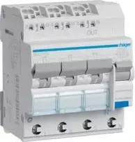 Hager 3x1P + N C 10A 0,03A A tipo 6kA RCBO (ADZ360D)