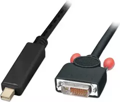Kabelis Lindy Rodyti Port Mini - DVI- D 3m juoda (41697)