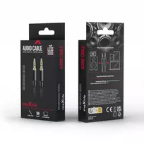 Maxlife audio cable jack 3.5 mm - jack 3.5 mm 1m juodos spalvos