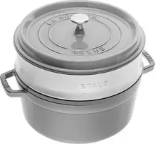 Zwilling STAUB La Cocotte 40508-819-0 apvalus ketaus puodas su įdėklu - 3,8 l, grafito spalvos