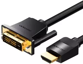 Vention HDMI – DVI kabelis 24+1 ABFBF 4K 60Hz 1080P 60Hz 1m – juodas
