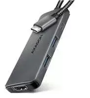 AXAGON HMC-5H8K USB 5Gbps šakotuvas, 2x USB-A, USB-C, HDMI 8k/30Hz, PD 100W,