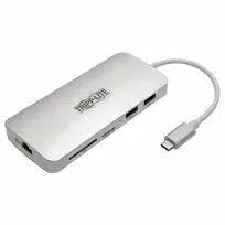 Eaton Tripp Lite USB-C dokas – 4K HDMI, USB 3.2 Gen 1, USB-A/C šakotuvas, GbE, atminties kortelė, 60 W PD įkrovimas