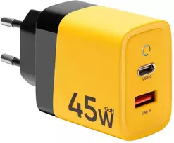 Tactical Microgrid GaN 45W įkroviklis geltonos spalvos