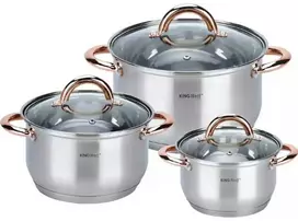 King Hoff PLIENINIAI PUODAI 6 ELEMENTAI KINGHOFF ROSEGOLD KH-1761