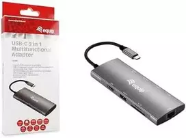 HUB USB Equip Dock USB-C->HDMI,Gigabit LAN,USB3.0,100WPD,SD/TF 0,25m