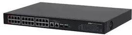 Dahua PoE šakotuvas valdomas 100Mbps 24portų+2G uplink + 2SFP, Hi-PoE