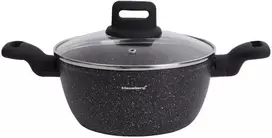 Puodas Puodas, juodas marmuras, 20 cm skersmens, 2,36 l, Klausberg