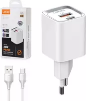 Ldnio Įkroviklis USB 20W PD QC3.0 kabelis USB-A USB-C