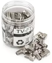 Kampinis F kištukas Spacetronik TV-FT0390 Dėžutė 50 vnt