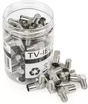 Spacetronik F lizdas / Kampinis TV lizdas TV-IECF0190 Dėžutė 50 vnt