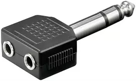 Adapteris audio 2x Jack 3,5mm - Jack 6,35mm Goobay