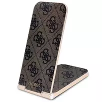 Indukcinis įkroviklis 15W sulenkiamas 2in1 Guess 4G Pattern MagSafe (GUDCFAL4PEGW) 15W ruda/ruda