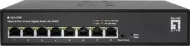 Šakotuvas Level One Switch LevelOne LevelOne GES-2208 łącza jungiama į tinklą Zarządzany L2 Gigabit Ethernet (10/100/1000) Juodas