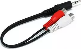 Monoprice Kabelio / adapterio lizdas nuo 3,5 mm (vyriškas) iki 2xRCA (moteris) - 15 cm (100666)