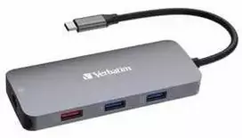 Verbatim Adapteris Hub USB-C - HDMI/ 3xUSB-A/SD/Micro SD/2xUSB-C/Eternet pilkos spalvos 32152
