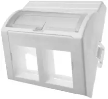 Adapteris 45x45 2xRJ45 (išgaubtas kampinis) ALANTEC