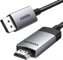 Ugreen DP119 15773 DisplayPort / HDMI 4K 60Hz cable 1m - pilkos spalvos