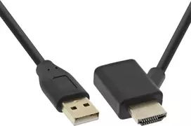 Kabelis USB InLine USB - HDMI Juodas (17600I)