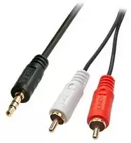 Kabelis Lindy Jack 3.5mm - RCA (Cinch) x2 10m juodas (35685)