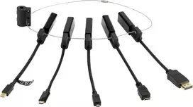 Modulinis HDMI adapterių rinkinys DELTACO, USB- C, mDP, DP, Mini, Micro, juodas / HDMI-AR10 / 1902496