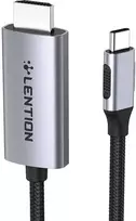 Lention USB-C iki 4K60Hz HDMI kabelis, 3m (pilkas)