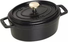 STAUB LA COCOTTE ketaus puodas ovalus 600 ml, juodas