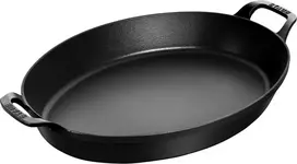 STAUB ovali lėkštė 37 x 28 cm, juoda