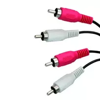 Audio Kabelis 2x CINCH M - 2x CINCH M, 1.5m, juoda, Logo blister, EOL