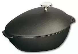 Staub kriauklinis vazonas 25 cm juodas