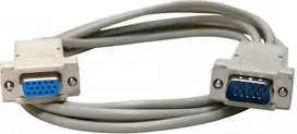 Vaizdo kabelių VGA (D-Sub) (M) - VGA (D-sub) (F) prailginimo kabelis, 2 m, rutulinis, su logotipu, lizdinė pakuotė, EOL