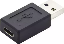 USB jungties mažinimas, (3.0), USB A M - USB C (F), juodas, plastikinis maišelis, 5Gbps, EOL