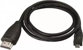 Vaizdo kabelis micro HDMI (M) - HDMI M, HDMI 1.4 - didelės spartos su Ethernet, 2m, juodas, EOL