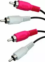 RCA kabelis (Cinch) x2 - RCA (Cinch) x2 0.5m juodas