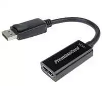 Kabelis PremiumCord PremiumCord adaptér DisplayPort - HDMI Male/Female, support 3D, 4K*2K@60Hz