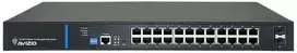 Šakotuvas Valdomas L2 komutatorius (jungiklis) 24 RJ45 PoE+ 1Gb/s prievadai + 2 SFP Uplink 1Gb/s prievadai + 1 RJ45 konsolės prievadas (250 W galios biudžetas) AVIZIO
