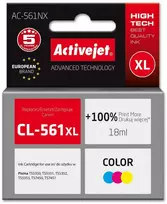 Rašalo Kasetė - Activejet AC-561NX Didelio Pajėgumo 18ml Suderinama su Canon CL-561XL Spalva: Mėlyna, Magenta, Geltona