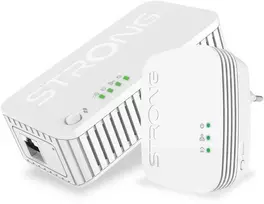 Powerline adapteris Strong Strong POWERLWF1000DUOMINI Tinklo plokštė skirta PowerLine 1000Mbit/s Laidinio LAN Wi-Fi Balta 2 vnt.