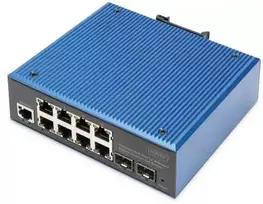 Šakotuvas Jungiklis Digitus DIGITUS Switch 8+2-Port L2 valdomas Gigabit Ethernet PoE