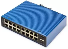 Šakotuvas Digitus Industrieller 16+2-Port L2 managed Gigabit Ethernet PoE, Switch
