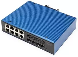 Šakotuvas Digitus IND. 8+4SFP+PORT L MAN E SWITCH - L MANAGED 8XGE RJ454 SFP+ PORT
